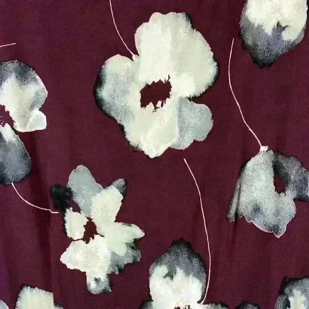 London Times Women’s Dress Size 14 Purple /Grays Floral Midi NWOT - Picture 5 of 9